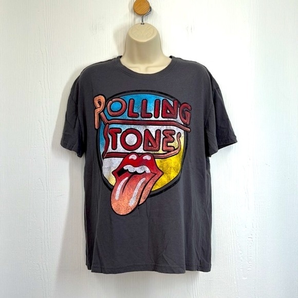 The Rolling Stones - Gray Rolling Stones Colorful Tongue Graphic Tee Size Large - Picture 2 of 8